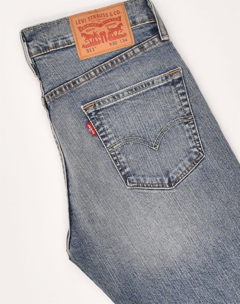 LEVI'S Mens 511 Slim Jeans W30 L28  Blue Cotton | Vintage Levi's | Thrift | Second-Hand Levi's | Used Clothing | Messina Hembry 