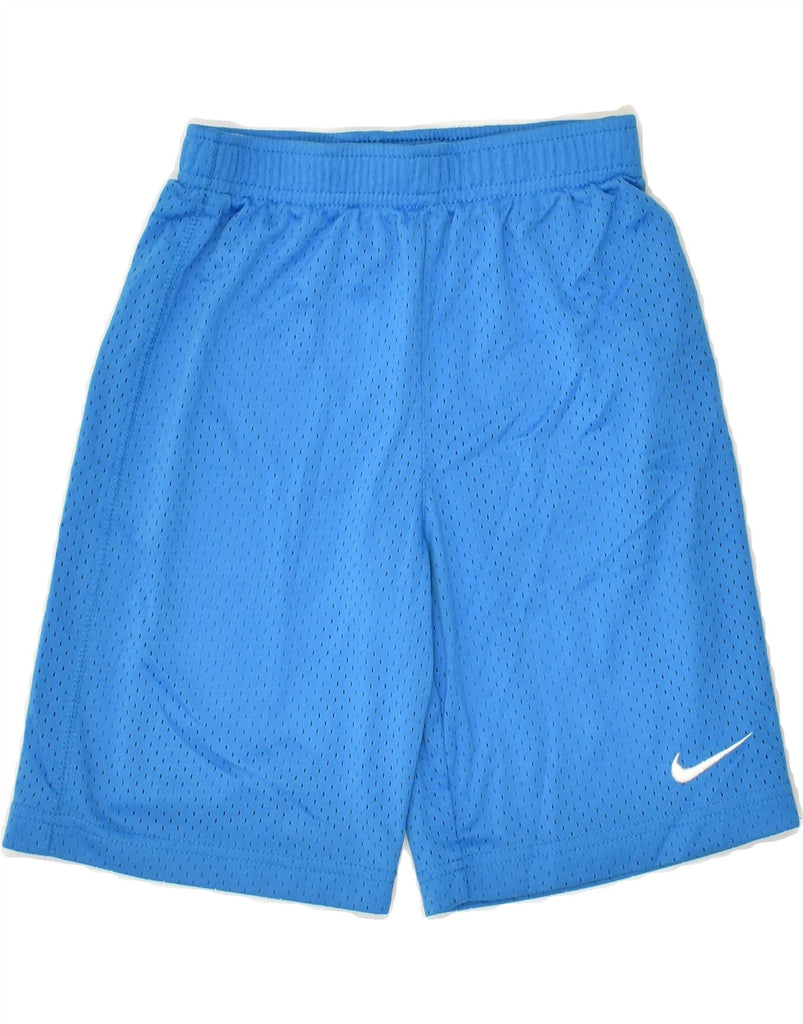 NIKE Boys Sport Shorts 6-7 Years Blue Polyester | Vintage Nike | Thrift | Second-Hand Nike | Used Clothing | Messina Hembry 