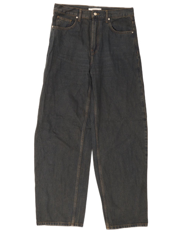 Topshop Womens High Waist Loose Jeans UK 10 Small W28 L32 Navy Blue Cotton