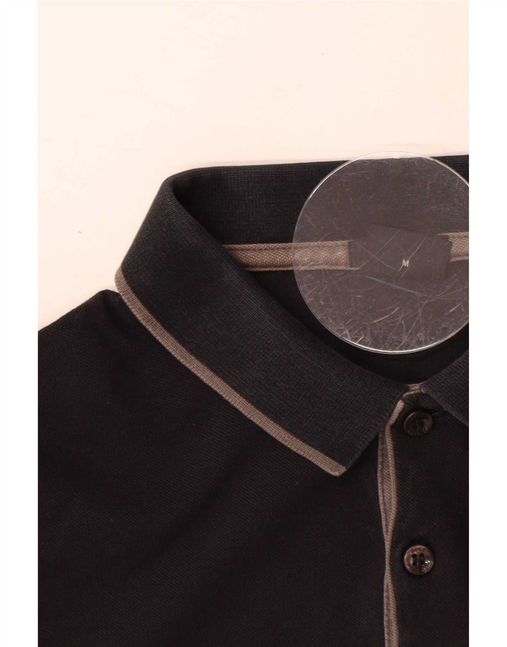Hugo Boss Mens Polo Shirt Medium Black Cotton