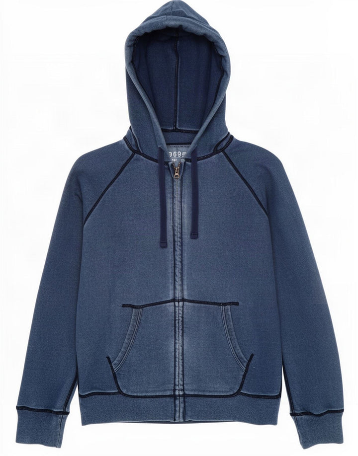 Gap Mens Zip Hoodie Sweater XL Navy Blue Cotton