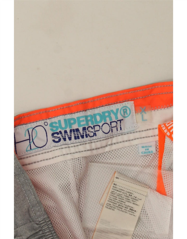 Superdry Mens Graphic Sport Shorts XL  Grey Polyester
