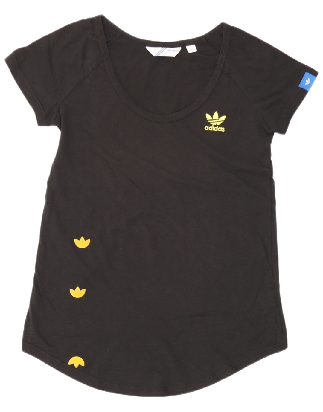 Adidas Womens Graphic T-Shirt Top EU 38 Medium Black Cotton