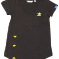 Adidas Womens Graphic T-Shirt Top EU 38 Medium Black Cotton
