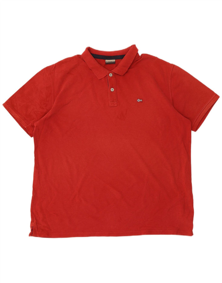 NAPAPIJRI Mens Polo Shirt 3XL Red Cotton