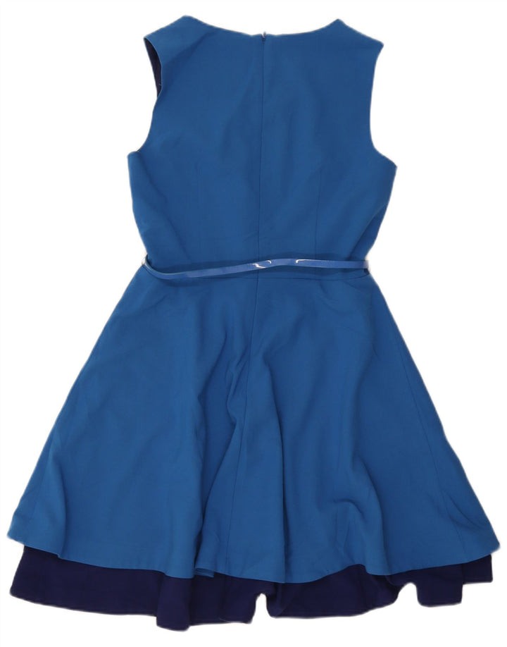 Oasis Womens Sleeveless A-Line Dress UK 10 Small  Blue Polyester