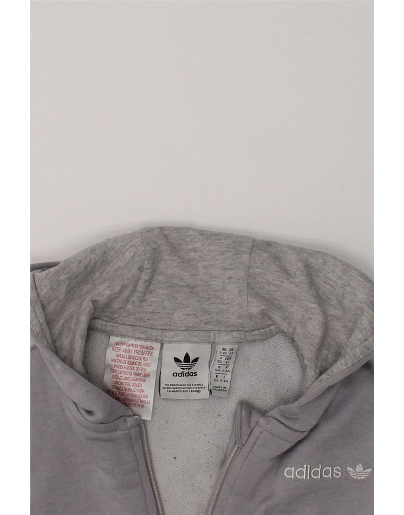 ADIDAS Boys Zip Hoodie Sweater 3-4 Years Grey Polyester | Vintage Adidas | Thrift | Second-Hand Adidas | Used Clothing | Messina Hembry 