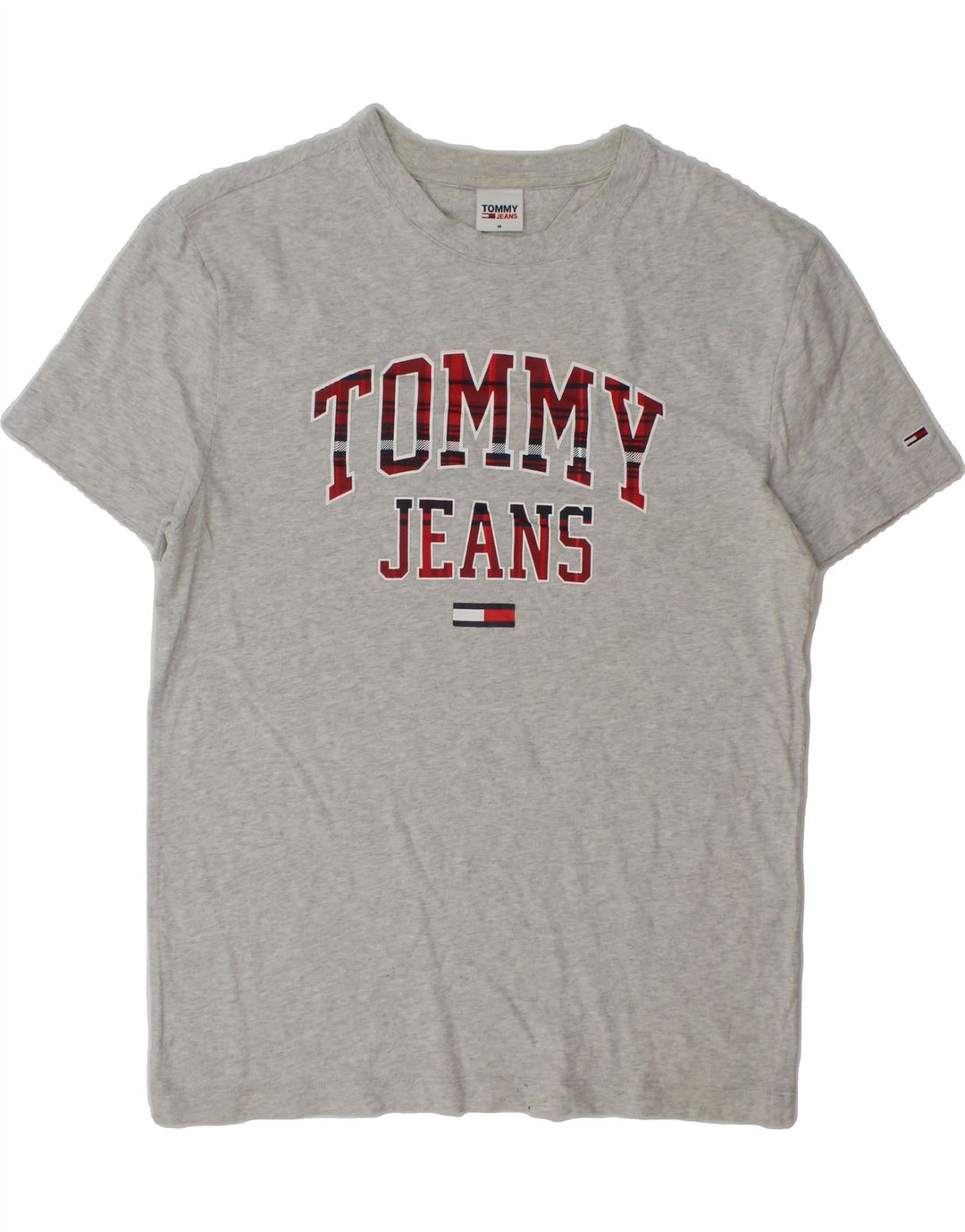 TOMMY HILFIGER Mens Graphic T-Shirt Top Medium Grey Vintage Tommy Hilfiger and Second-Hand Tommy Hilfiger from Messina Hembry 