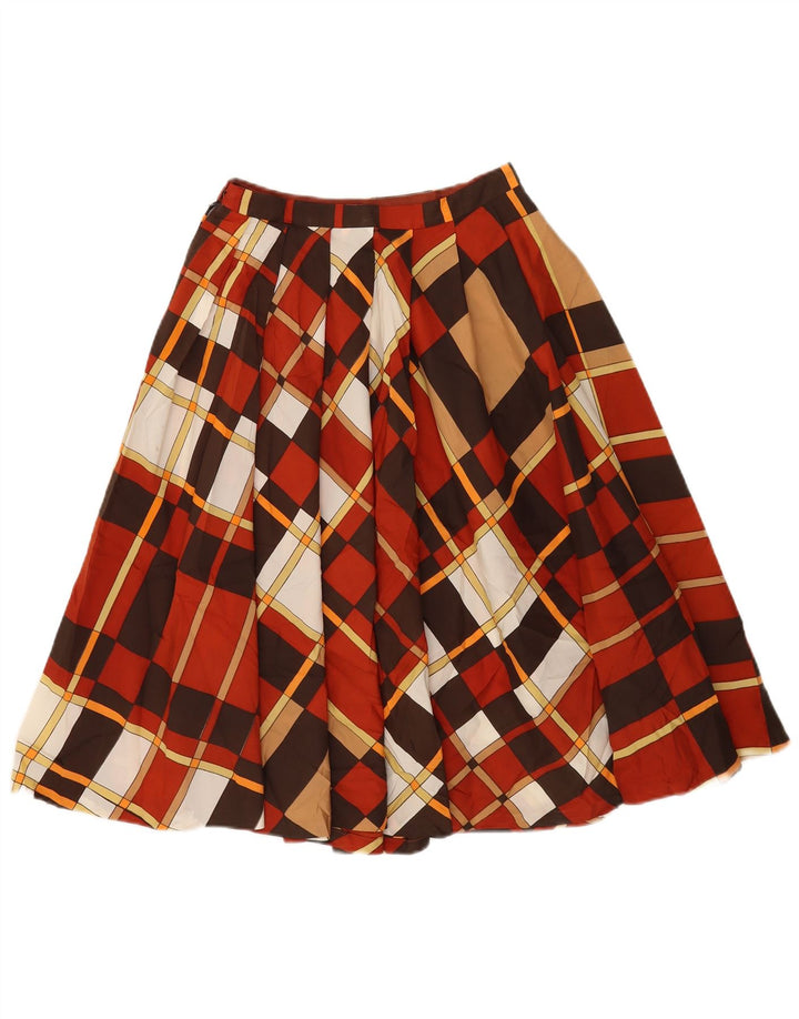 Vintage Womens Flared Skirt W24 XS Multicoloured Check