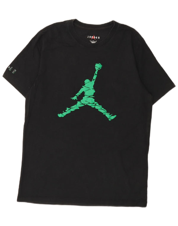 Jordan Mens Graphic T-Shirt Top Large Black Cotton
