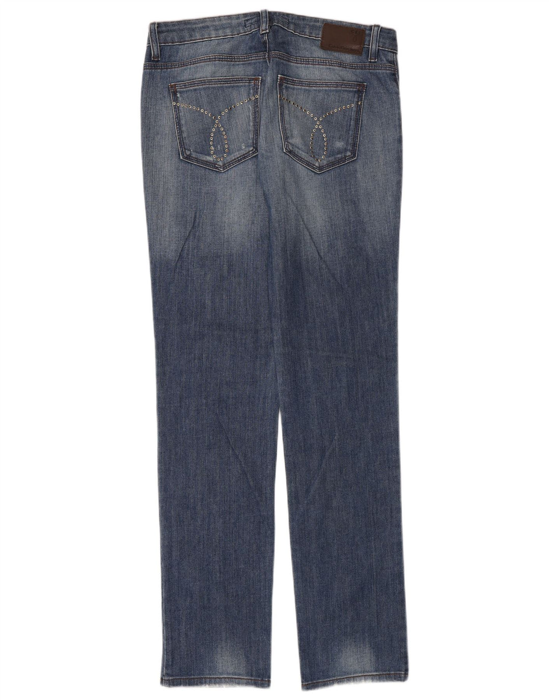 Calvin Klein Womens Slim Jeans W29 L33 Blue Cotton