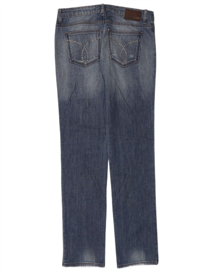 Calvin Klein Womens Slim Jeans W29 L33 Blue Cotton