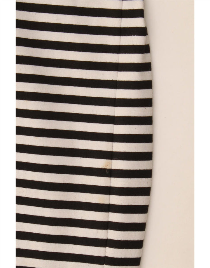 Marks & Spencer Womens Asymmetrical Skirt UK 14 Large W34 Black Striped