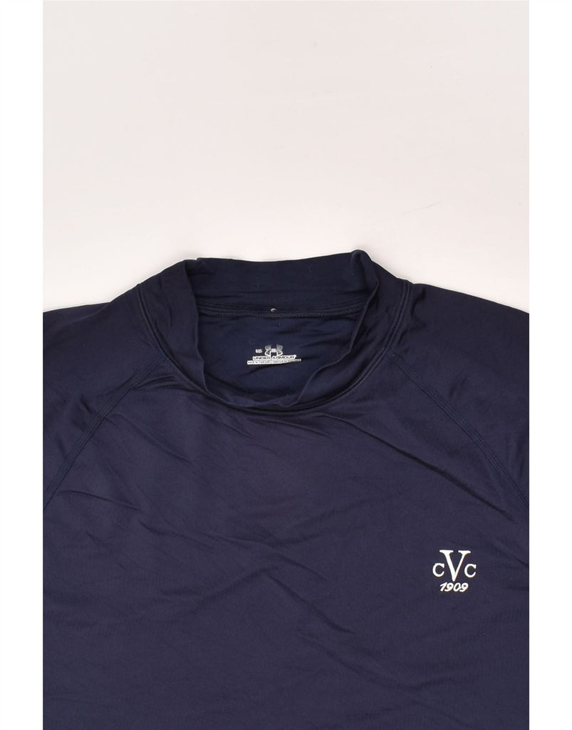 UNDER ARMOUR Mens Top Long Sleeve Medium Navy Blue Polyester | Vintage Under Armour | Thrift | Second-Hand Under Armour | Used Clothing | Messina Hembry 