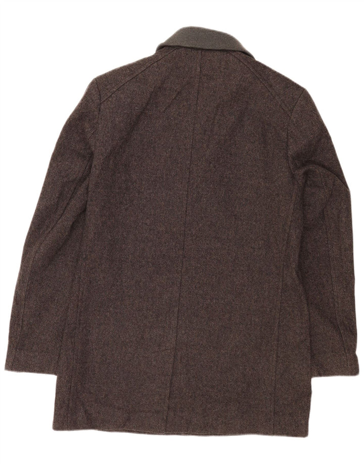Ted Baker Mens Overcoat Size 4 Large Grey Wool