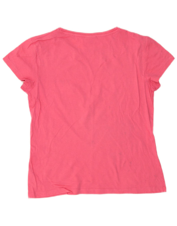 Lotto Womens T-Shirt Top UK 10 Small Pink Cotton