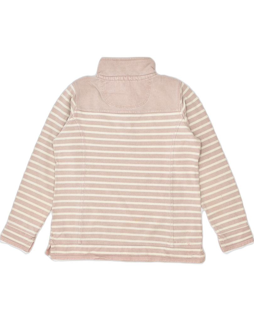 FAT FACE Womens Sweatshirt Jumper UK 14 Large Beige Striped Cotton Classic | Vintage | Thrift | Second-Hand | Used Clothing | Messina Hembry 