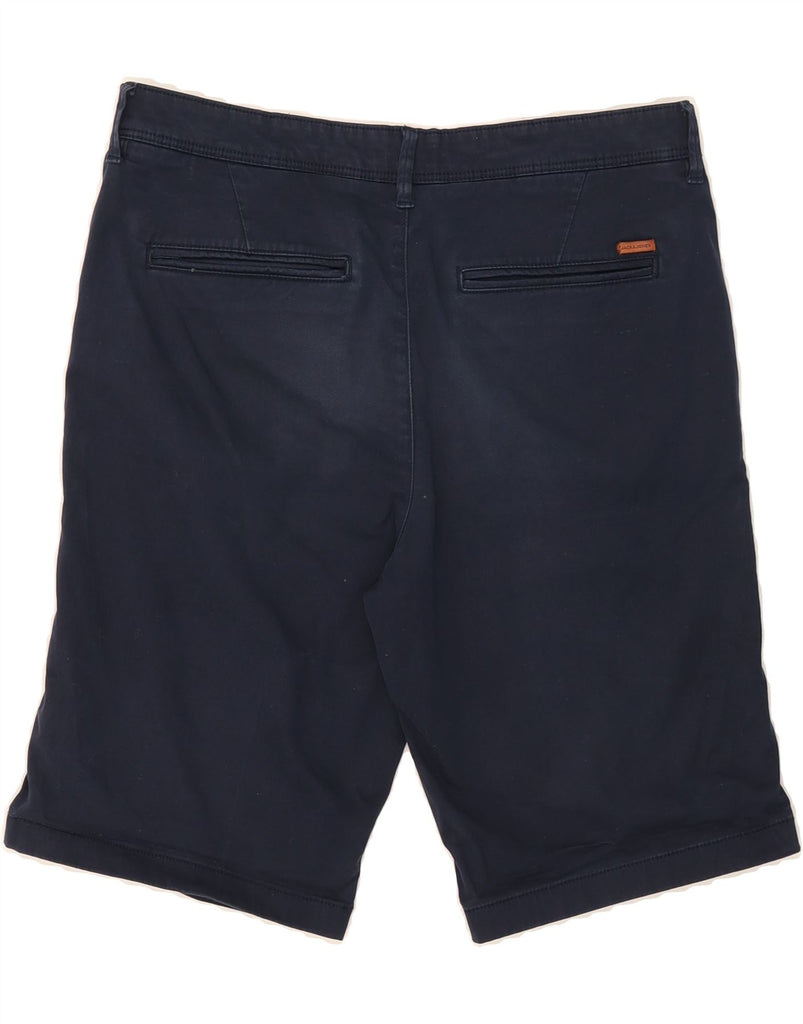 JACK & JONES Mens Chino Shorts Medium W32  Navy Blue Cotton Vintage Jack & Jones and Second-Hand Jack & Jones from Messina Hembry 