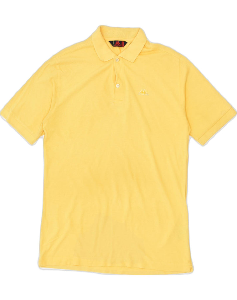 KAPPA Mens Slim Fit Polo Shirt Medium Yellow Cotton | Vintage | Thrift | Second-Hand | Used Clothing | Messina Hembry 