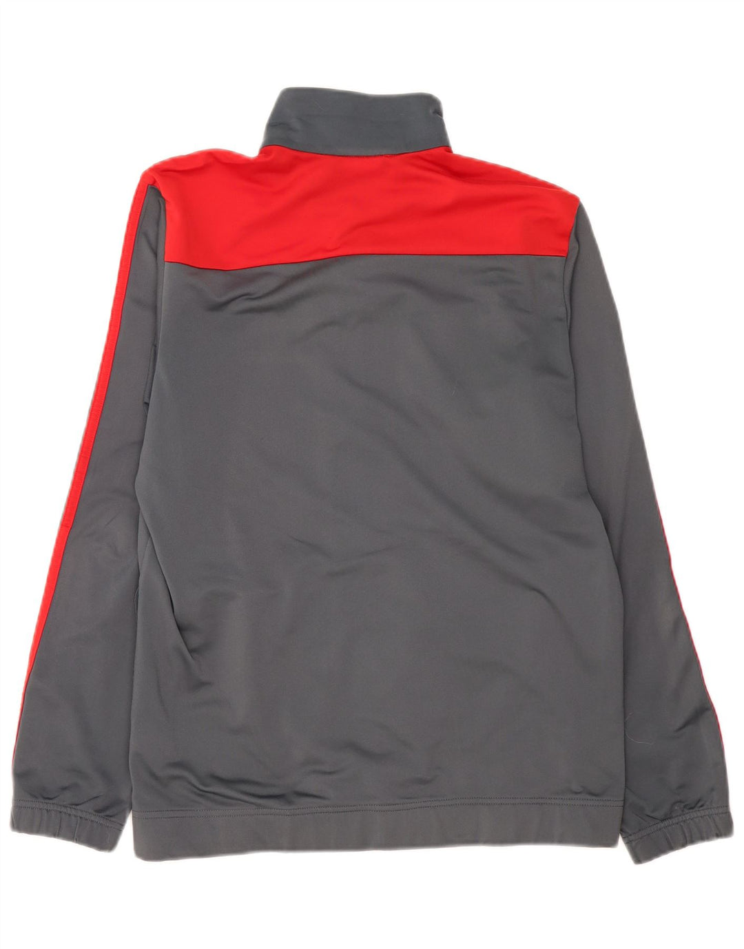 ADIDAS Mens Tracksuit Top Jacket Medium Grey Colourblock Polyester