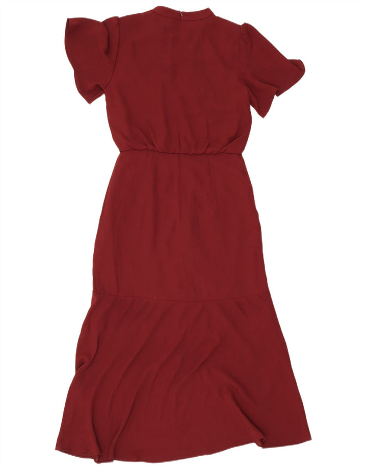 Oasis Womens Maxi Dress UK 8 Small Burgundy Polyester