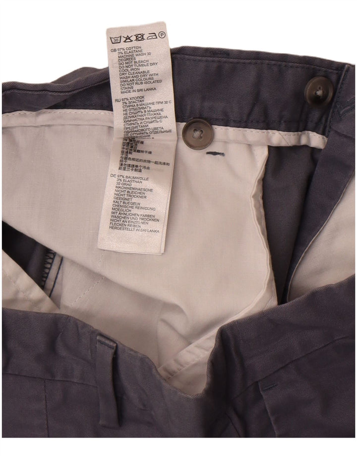 Reiss Mens Chino Shorts W34 Large Navy Blue Cotton