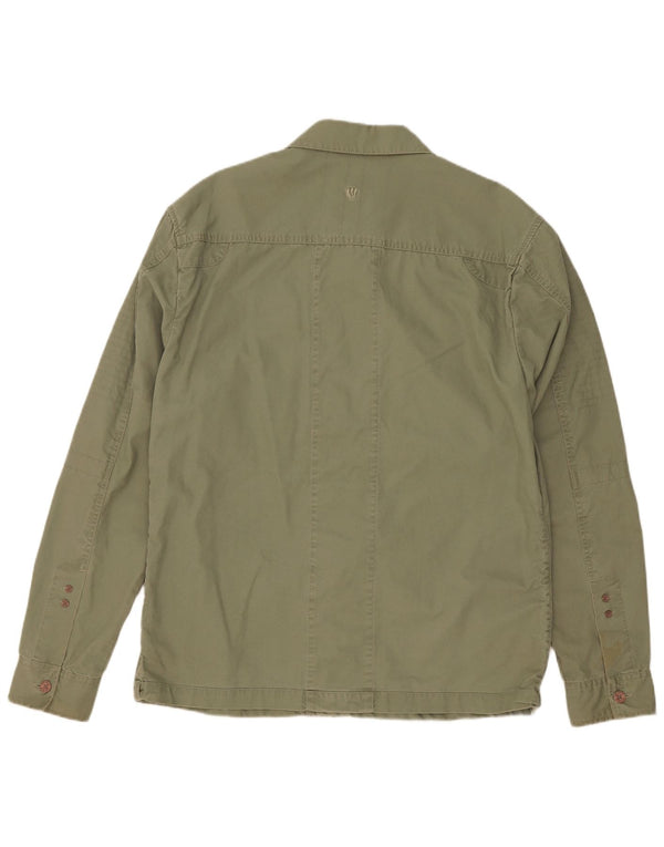Fat Face Mens Utility Jacket UK 38 Medium Khaki Cotton