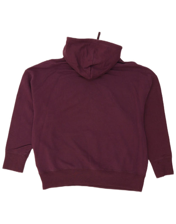 Puma Womens Loose Fit Hoodie Jumper UK 18 XL Maroon Cotton