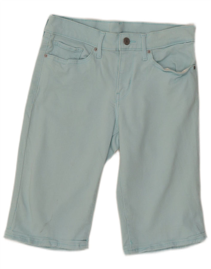 LEVI'S Womens Denim Shorts W27 Small  Turquoise Cotton