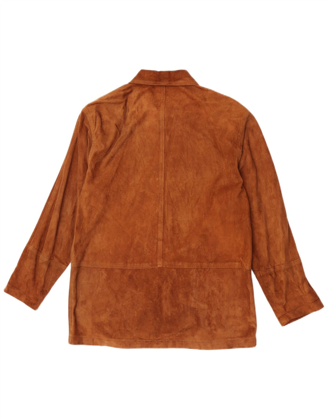 Vintage Womens Suede Jacket IT 42 Medium Brown Leather