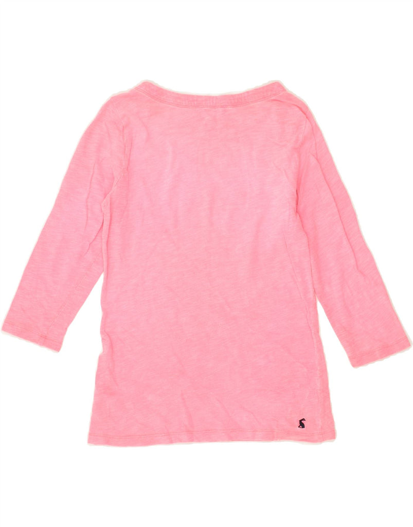 JOULES Womens Top 3/4 Sleeve UK 10 Small  Pink Cotton | Vintage Joules | Thrift | Second-Hand Joules | Used Clothing | Messina Hembry 