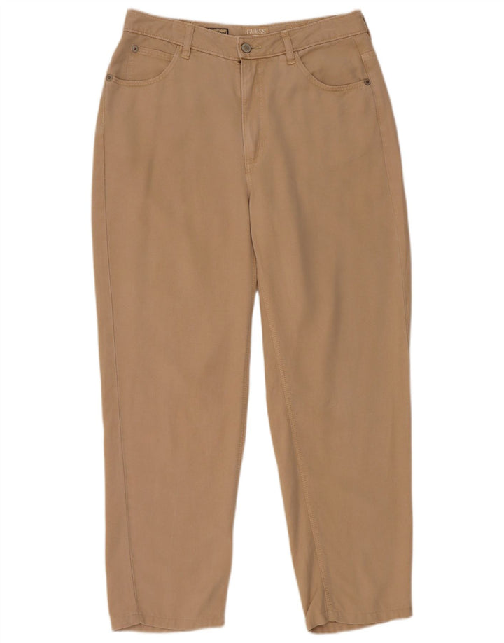 GUESS Womens Mom Jean High Waist Tapered Jeans W29 L27 Beige