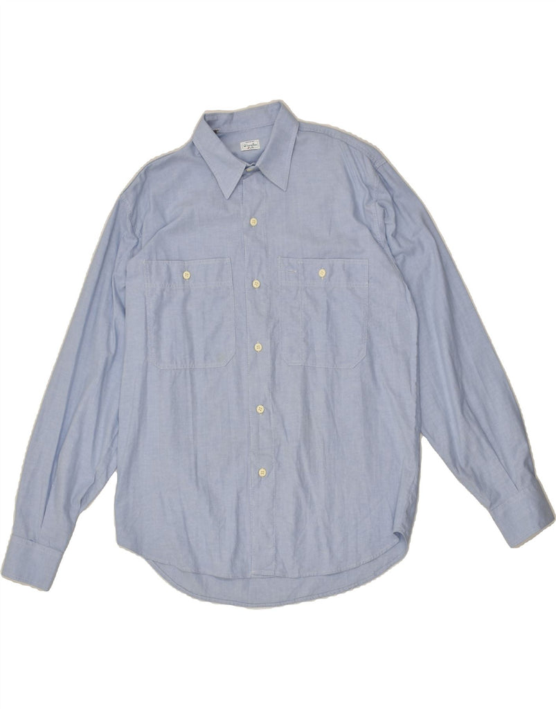 BENETTON Mens Shirt Medium Blue Cotton | Vintage Benetton | Thrift | Second-Hand Benetton | Used Clothing | Messina Hembry 