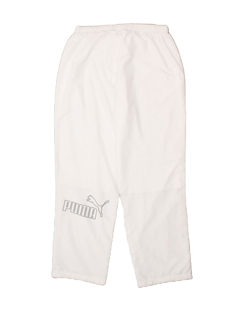 PUMA Mens Graphic Tracksuit Trousers Large White Vintage Puma and Second-Hand Puma from Messina Hembry 