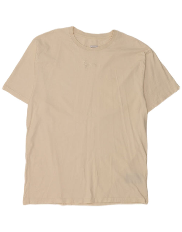 Karl Kani Mens T-Shirt Top XL Beige Cotton