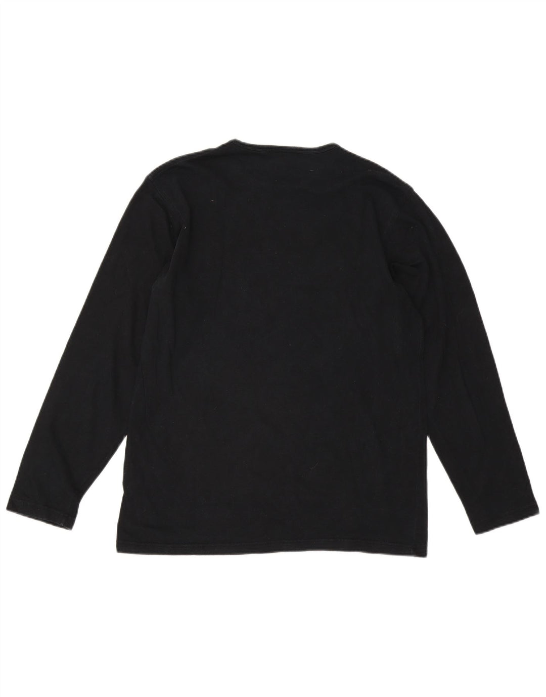 Trussardi Jeans Mens Top Long Sleeve 2XL Black Viscose