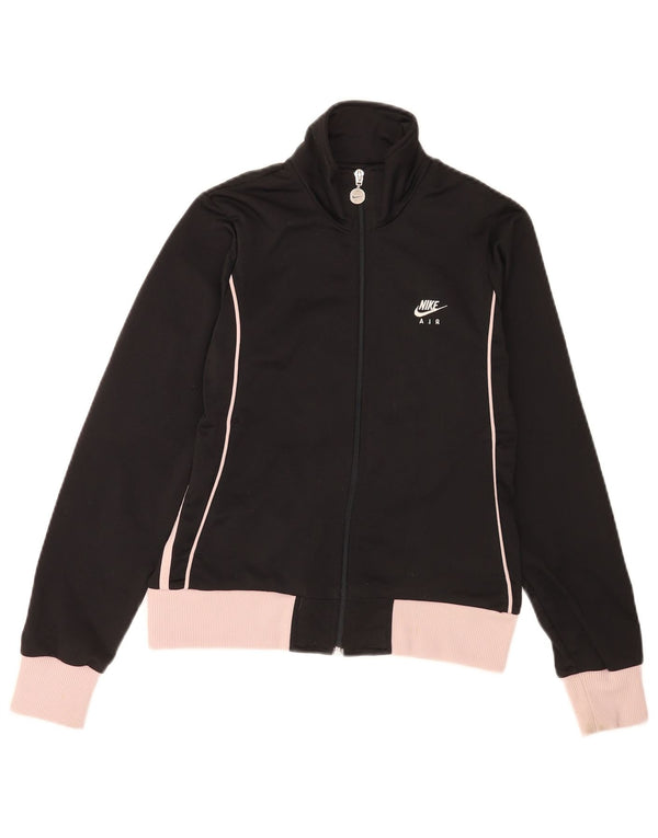 Nike Womens Air Tracksuit Top Jacket UK 8/10 Small Black Polyester Sports