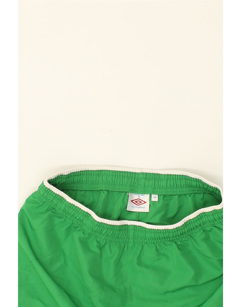 UMBRO Boys Sport Shorts 13-14 Years Green Polyester | Vintage Umbro | Thrift | Second-Hand Umbro | Used Clothing | Messina Hembry 