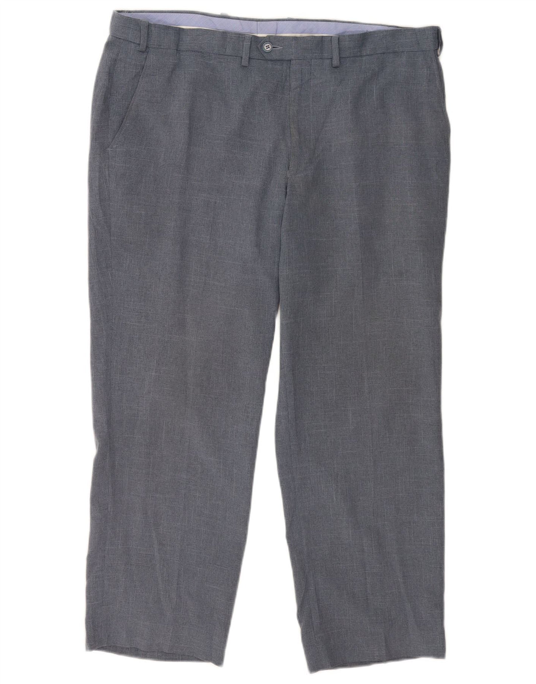 Marks & Spencer Mens Regular Fit Suit Trousers W40 L29 Navy Blue Polyester