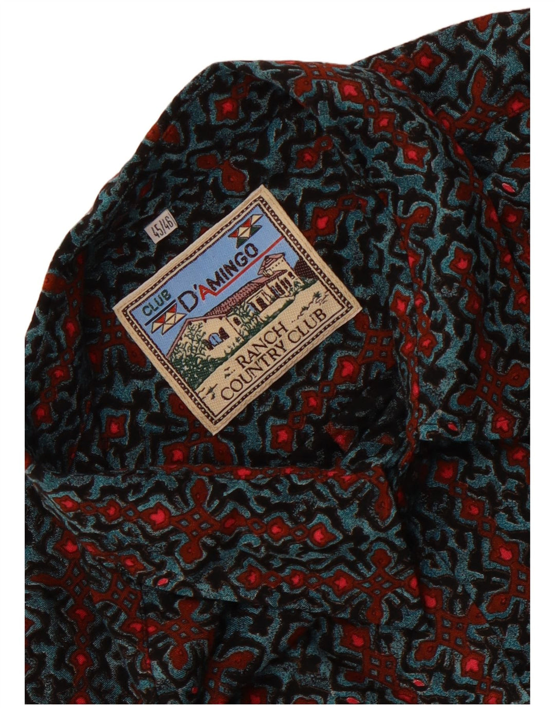 Club D'Amingo Womens Oversized Shirt IT 45/46 Large Multicoloured Geometric