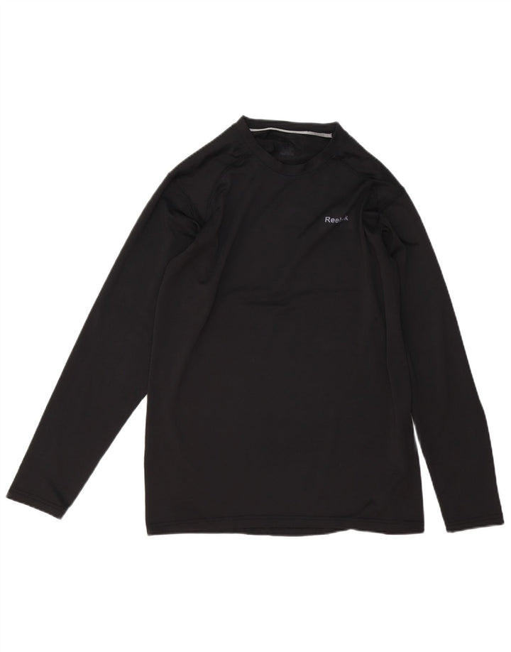 Reebok Mens Top Long Sleeve Small Black Polyester