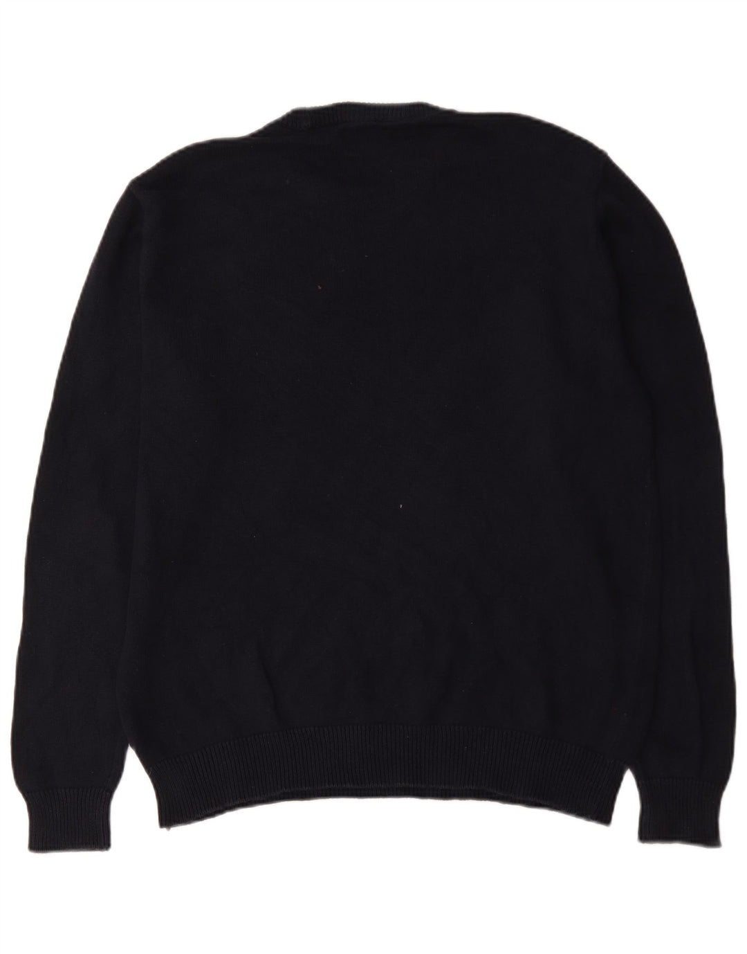 Chaps Mens Crew Neck Jumper Sweater XL Black Cotton