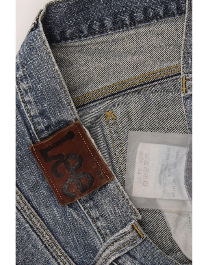Lee Mens Nash Straight Jeans W34 L32 Blue Cotton