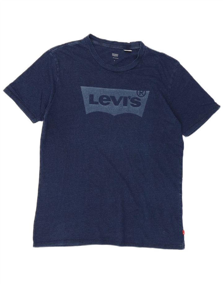 Levi's Mens Graphic T-Shirt Top Medium Navy Blue Cotton