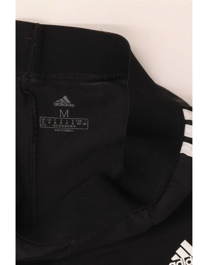 Adidas Womens Leggings UK 12/14 Medium Black Cotton