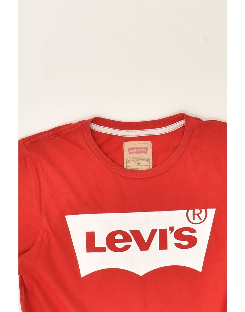 LEVI'S Boys Graphic T-Shirt Top 11-12 Years Red Cotton | Vintage Levi's | Thrift | Second-Hand Levi's | Used Clothing | Messina Hembry 