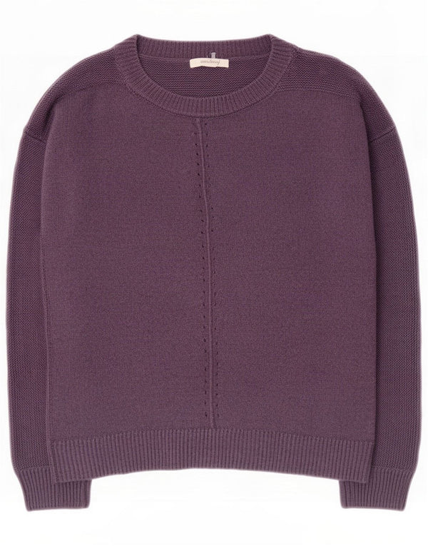 White Stuff Womens Boat Neck Jumper Sweater UK 8 Small Purple Cotton