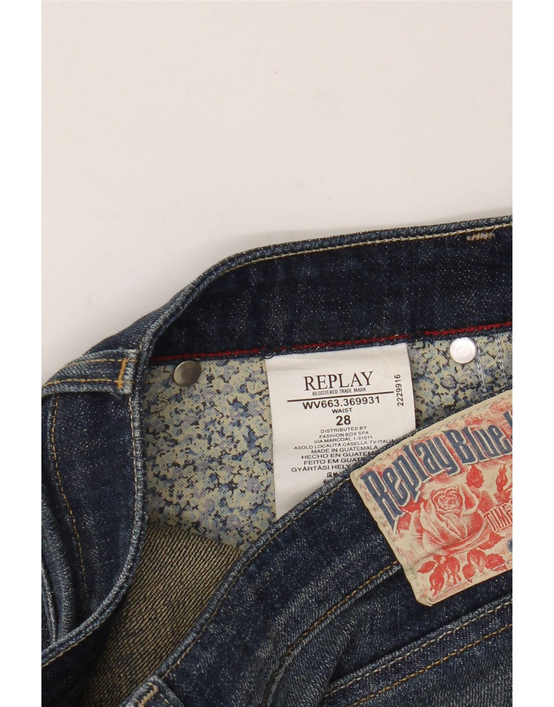 Replay Womens Denim Shorts W28 Medium  Blue Cotton