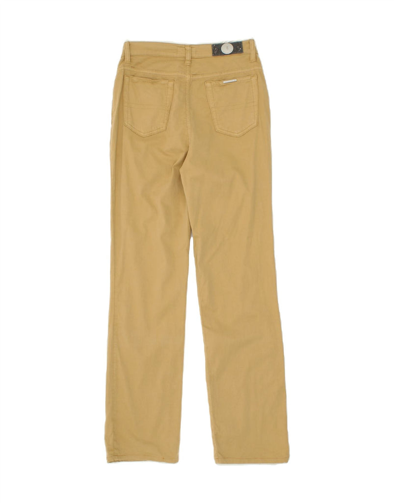 TRUSSARDI Womens Slim Casual Trousers W27 L29  Brown Cotton Vintage Trussardi and Second-Hand Trussardi from Messina Hembry 