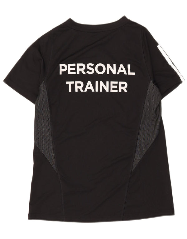 Adidas Womens Aeroready Regular Fit Graphic T-Shirt Top UK 8/10 Small Black